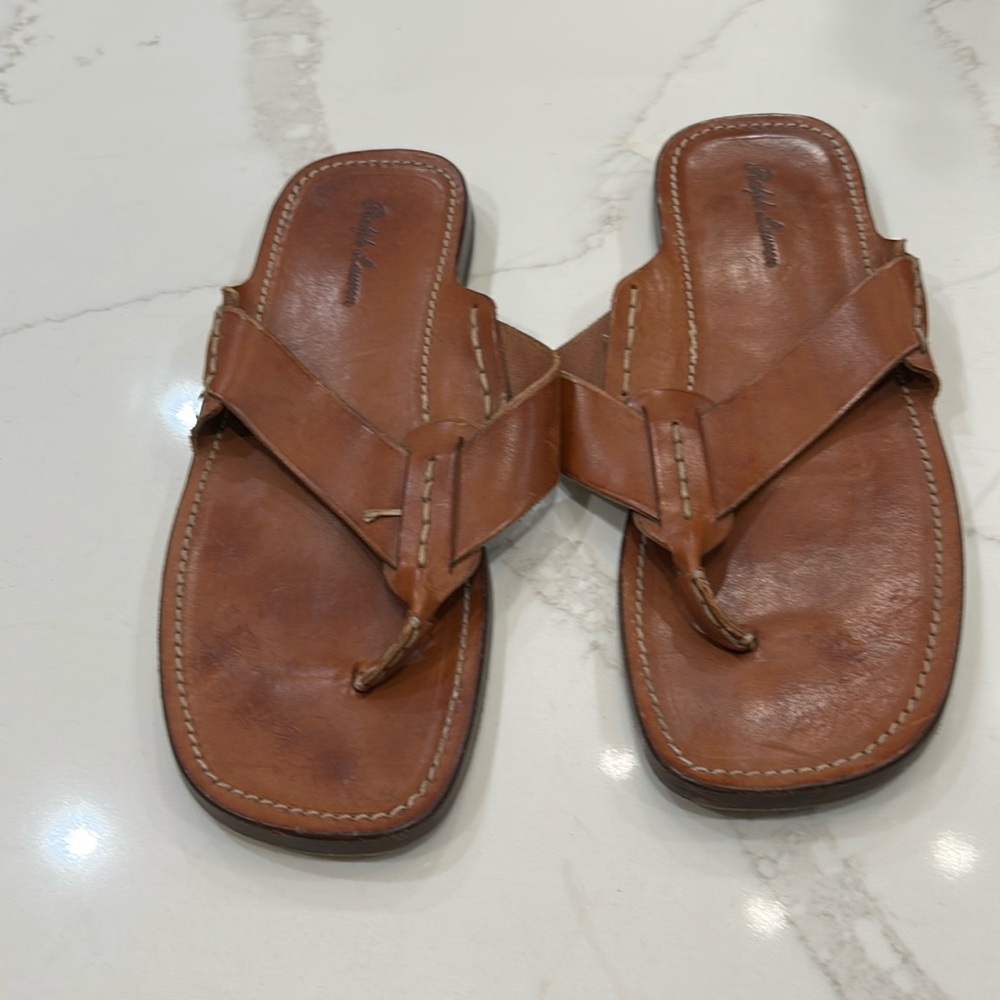 Ralph Lauren leather thong sandals